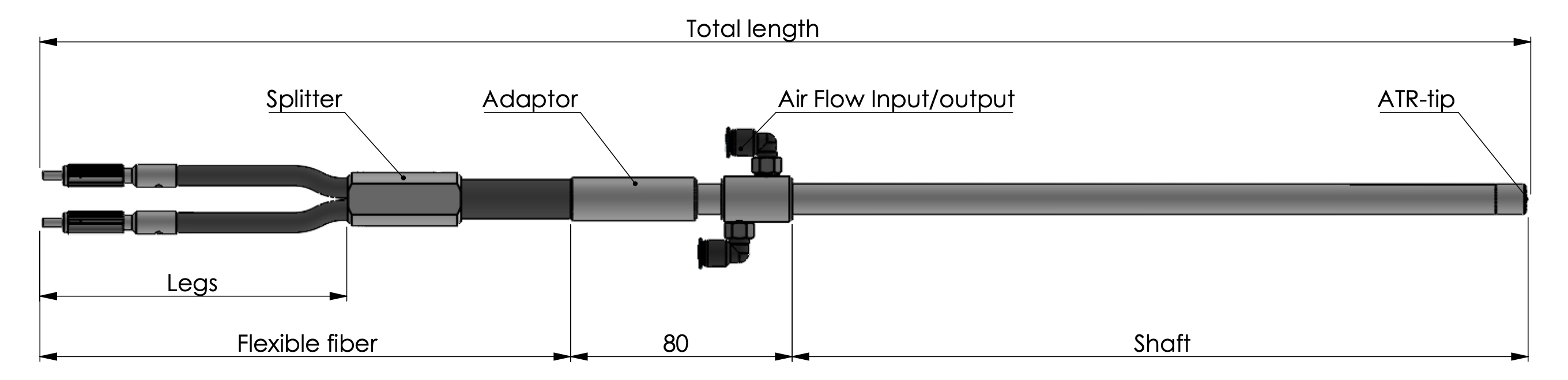 Schematics of a High Temperature ATR-Probe