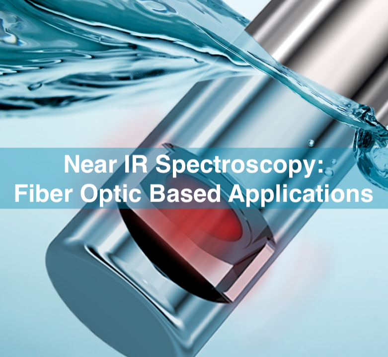 Fiber optic probe emitting near-infrared radiation in a laboratory setting, illustrating advanced Near Infrared spectroscopy technology.