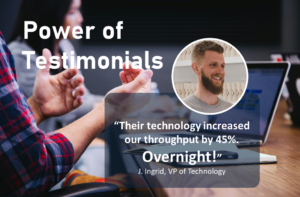 Testimonials: Boosting High-Tech Sales in Academia and Industry