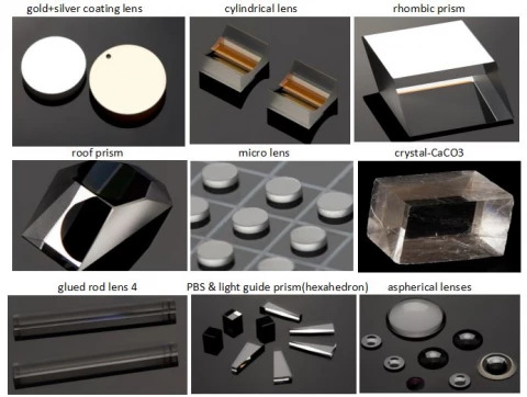 Precision Optical Components: Cone Prisms, Rod Lenses, Cylindrical Lenses, Aspherical Lenses, CaCO3 Beam Splitters, and Micro Lenses photo 1